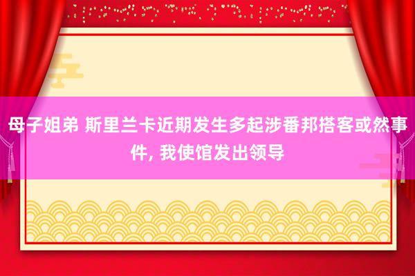 母子姐弟 斯里兰卡近期发生多起涉番邦搭客或然事件， 我使馆发出领导